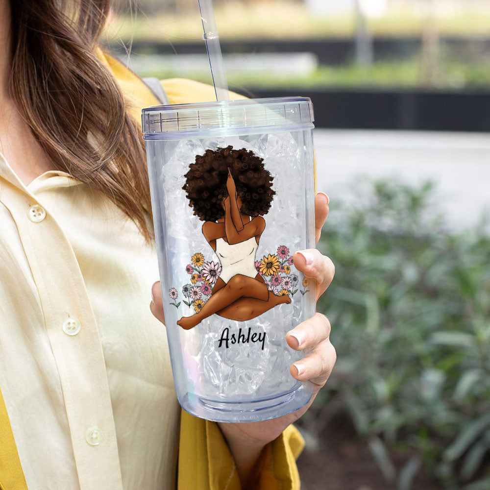 You Are Beautiful - Personalized Acrylic Tumbler With Straw